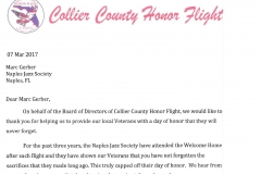 Honor Flight Letter